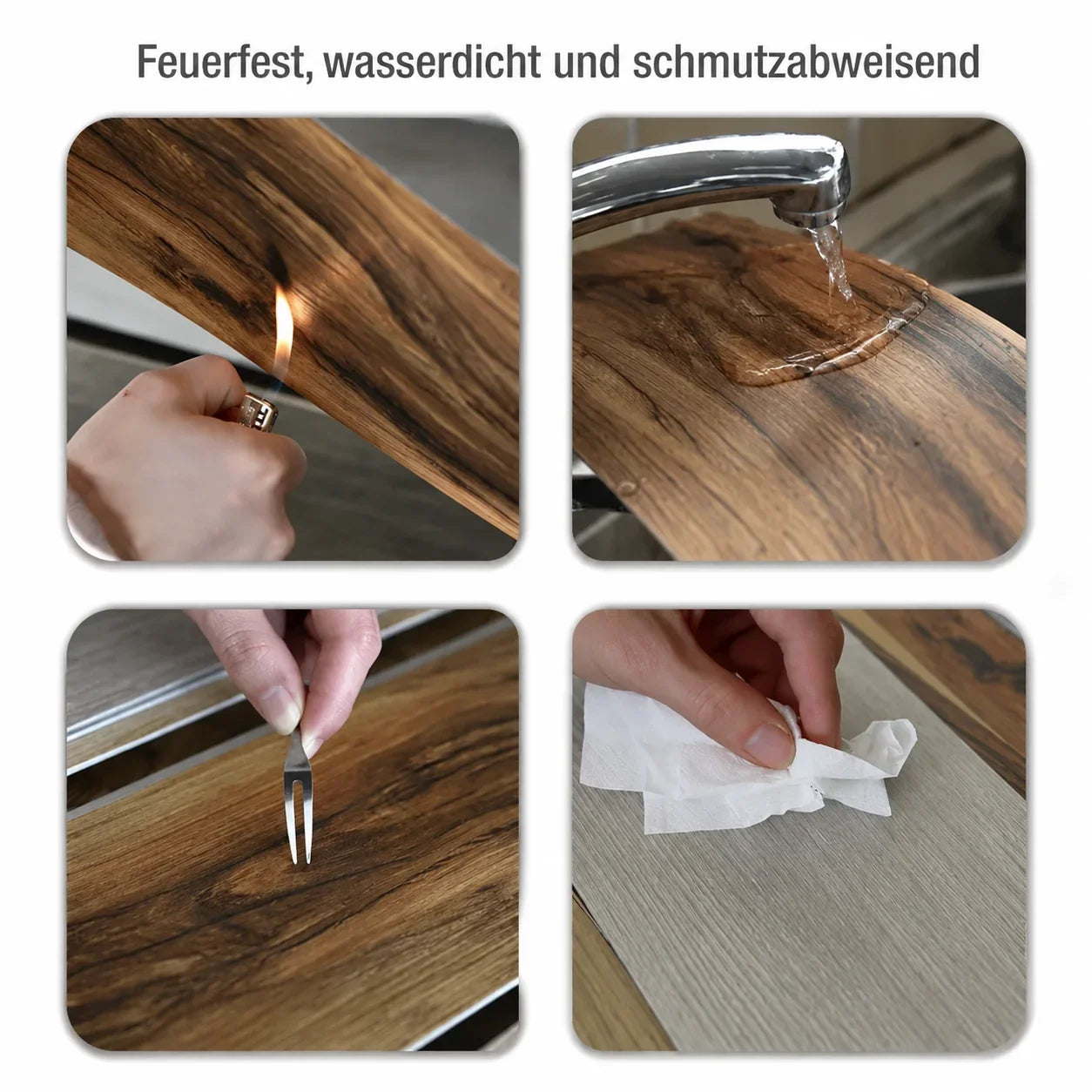 Wasserdichter Holzboden – Verwandeln Sie Ihren Raum in nur 30 Minuten – (60 cm × 15 cm)
